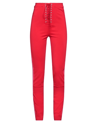 BEN TAVERNITI™ UNRAVEL PROJECT Casual trouser Red 65% Viscose, 30% Polyamide, 5% Elastane