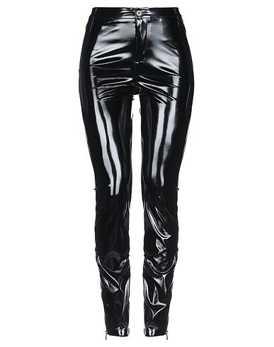 SHOPART Casual trouser Black 60% Polyurethane, 40% Polyethylene