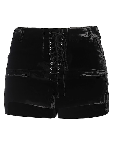 BEN TAVERNITI™ UNRAVEL PROJECT Shorts & Bermuda Black 69% Viscose, 31% Cupro, Cotton, Acrylic, Acetate