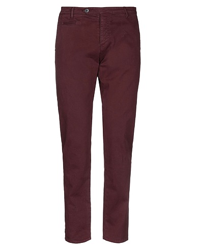 OFFICINA 36 Casual trouser Burgundy 97% Cotton, 3% Elastane