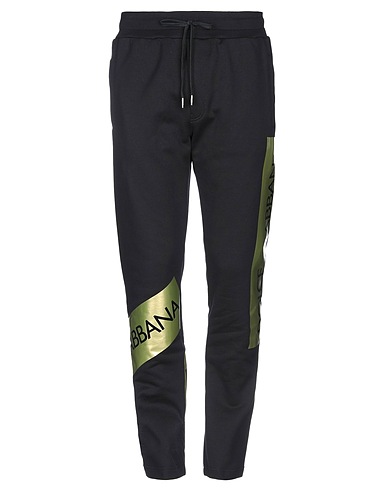 DOLCE&GABBANA スウェットパンツ ブラック コットン 100%