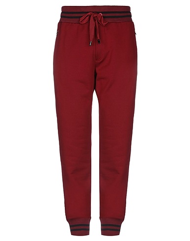 DOLCE&GABBANA Casual pants Burgundy 96% Cotton, 4% Elastane