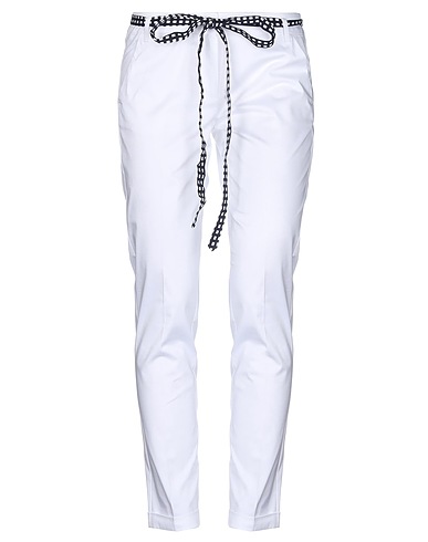 EMME by MARELLA Casual pants White 96% Cotton, 4% Elastane