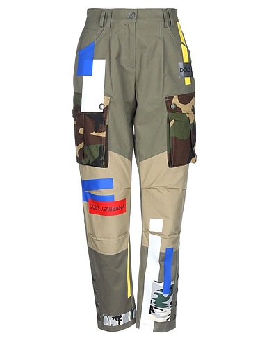 DOLCE&GABBANA Casual trouser Military green 100% Cotton