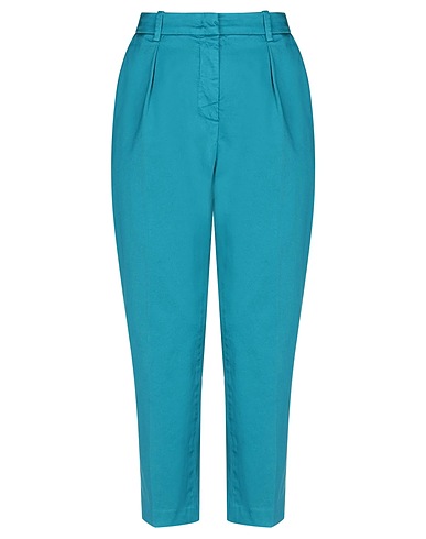 DONDUP Casual trouser Deep teal 96% Cotton, 4% Elastane