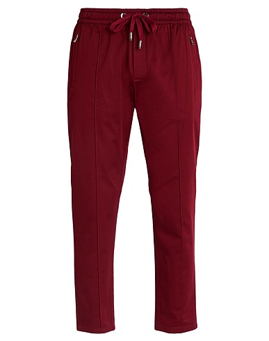 DOLCE&GABBANA Casual pants Brick 97% Cotton, 3% Elastane, Zamak, Calfskin