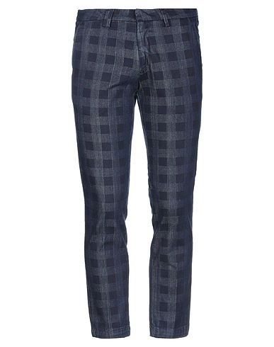 MASSIMO BRUNELLI Denim trousers Blue 99% Cotton, 1% Elastane