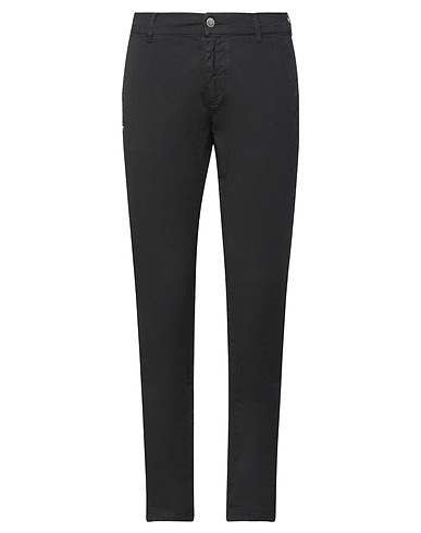 GREY DANIELE ALESSANDRINI Casual pants Charcoal 98% Cotton, 2% Elastane
