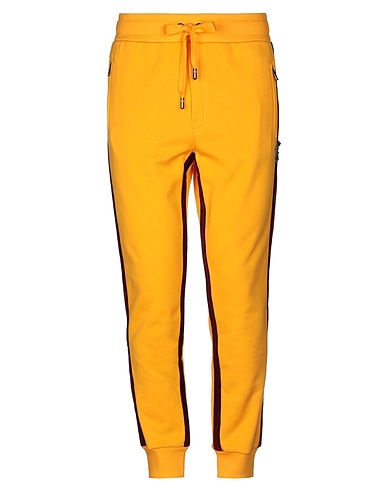 DOLCE&GABBANA Casual pants Yellow 89% Cotton, 11% Polyester