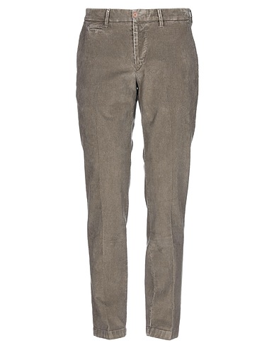 C+ PLUS Casual trouser Military green 98% Cotton, 2% Elastane