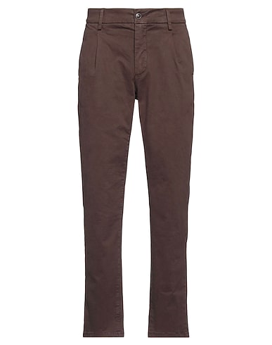 TELERIA ZED Casual trouser Dark brown 97% Cotton, 3% Elastane