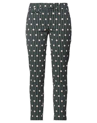 DONDUP Casual trouser Dark green 76% Cotton, 21% Polyamide, 3% Elastane