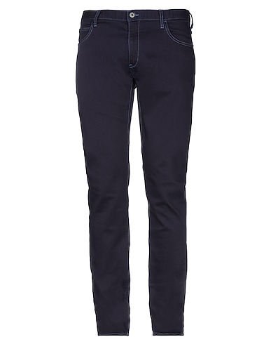 EMPORIO ARMANI 5-pocket Midnight blue 99% Cotton, 1% Elastane