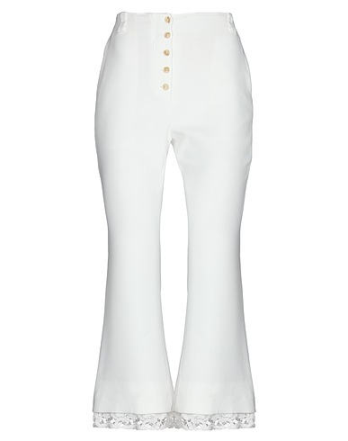 PROENZA SCHOULER Casual trouser White 95% Viscose, 5% Elastane, Cotton, Nylon