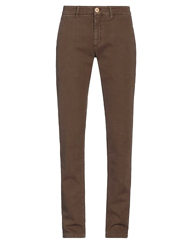 SIVIGLIA Casual pants Chocolate brown 97% Cotton, 3% Elastane