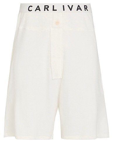 CARL IVAR Shorts & Bermuda Bianco 80% Cotone, 10% Lino, 10% Ramiè