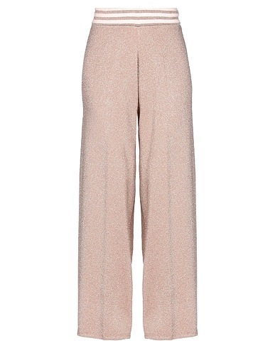 MALÌPARMI Casual trouser Copper 55% Metallic fiber, 32% Cotton, 13% Polyamide