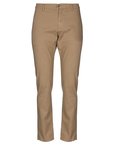 GREY DANIELE ALESSANDRINI Casual trouser Beige 97% Cotton, 3% Elastane