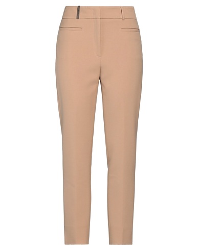 PESERICO Casual pants Camel 64% Polyester, 27% Viscose, 6% Cotton, 3% Elastane
