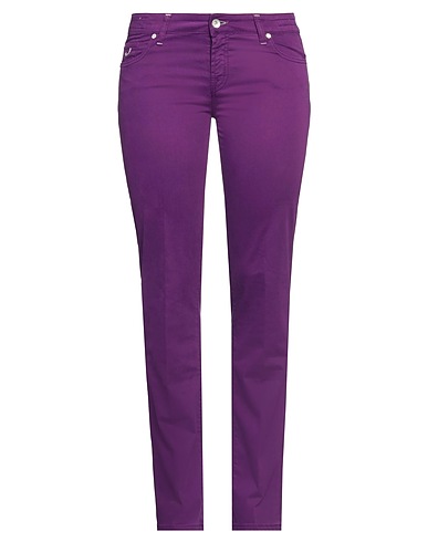 JACOB COHЁN Casual trouser Purple 97% Cotton, 3% Elastane