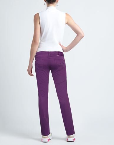 Shop Jacob Cohёn Woman Pants Purple Size 32 Cotton, Elastane