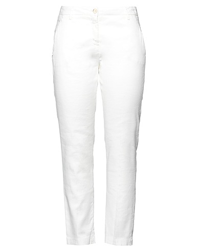 RE_HASH Casual trouser White 67% Viscose, 23% Polyamide, 10% Elastane