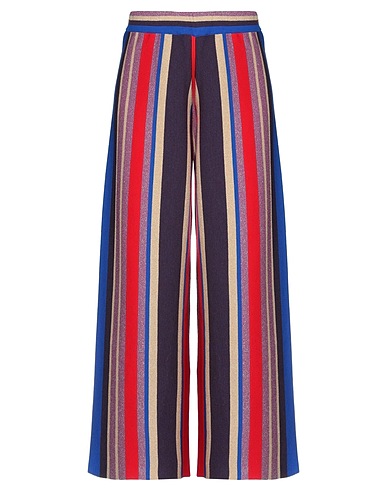STELLA JEAN Casual pants Dark purple 64% Wool, 28% Acetate, 4% Polyamide, 4% Polyester