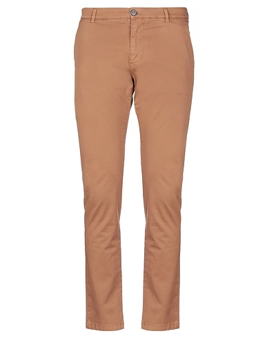 BRIAN DALES Casual trouser Brown 97% Cotton, 3% Elastane