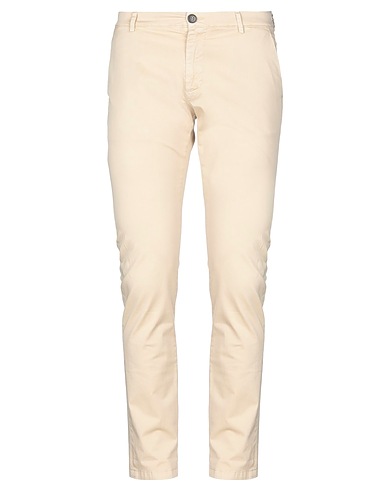 BRIAN DALES Casual pants Beige 97% Cotton, 3% Elastane