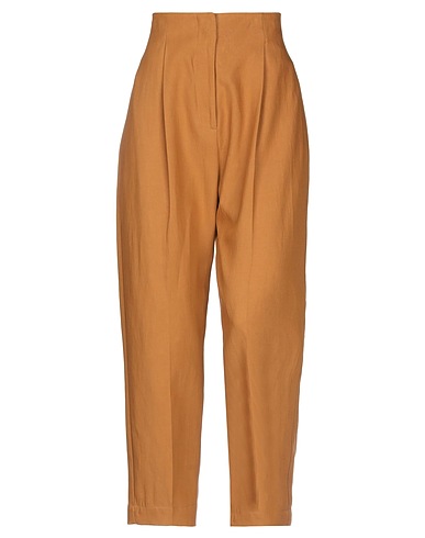 JUCCA Casual pants Brown 77% Cotton, 23% Ramie