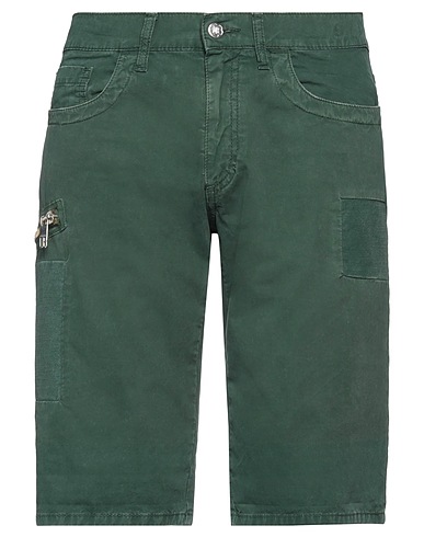 BIKKEMBERGS Shorts & Bermuda Green 100% Cotton