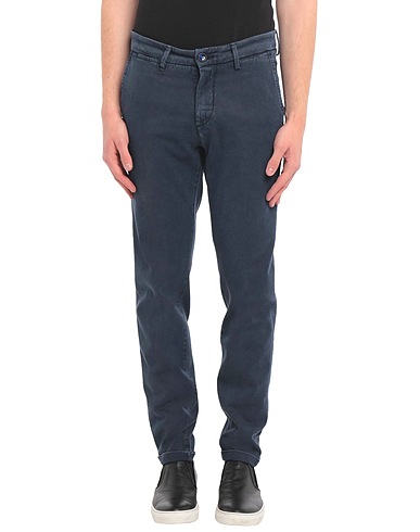 RE_HASH Casual pants Blue 55% Cotton, 29% Viscose, 14% Wool, 2% Elastane
