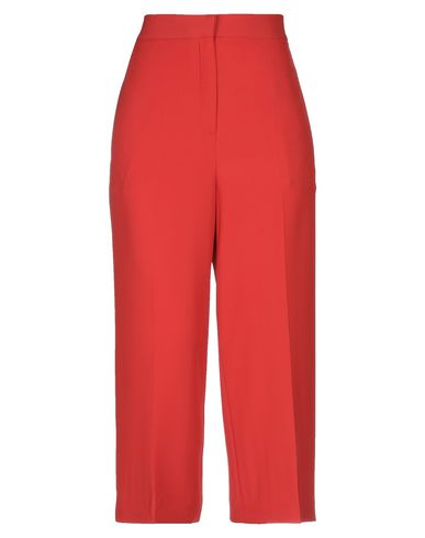 Biancoghiaccio Woman Cropped Pants Coral Size 10 Polyester, Elastane In Red