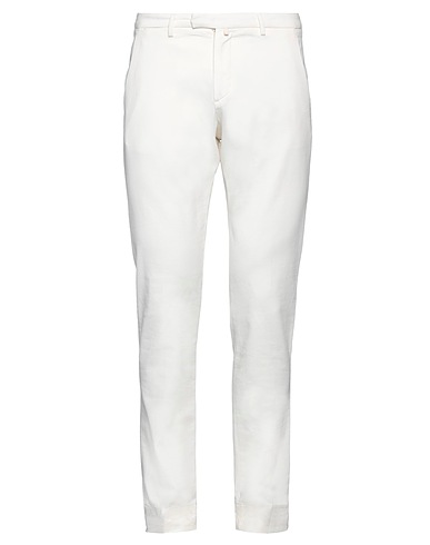 BRIGLIA 1949 Casual pants Ivory 97% Cotton, 3% Elastane