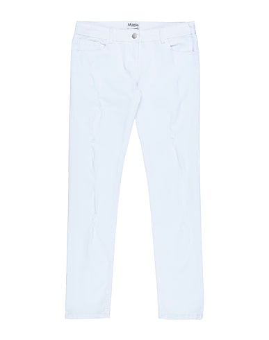 MAËLIE Denim trousers White 98% Cotton, 2% Elastane