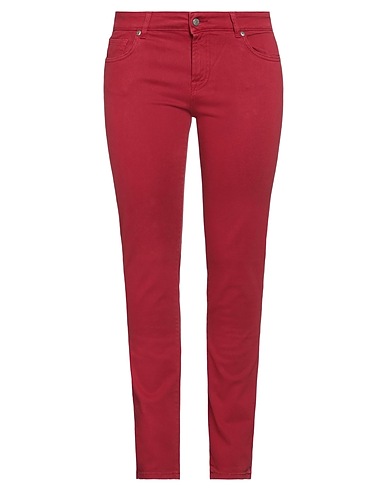 ROŸ ROGER'S Casual trouser Red 98% Cotton, 2% Elastane