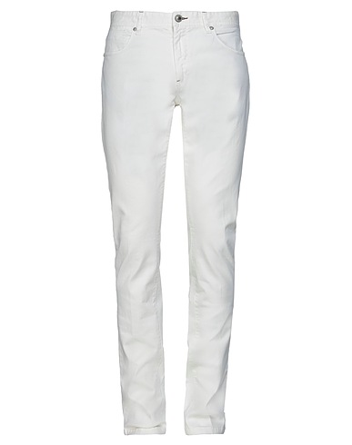 AT.P.CO Denim trousers White 97% Cotton, 3% Elastane
