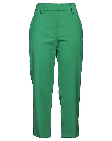 SEVENTY VENEZIA Casual pants Green 96% Virgin Wool, 4% Elastane