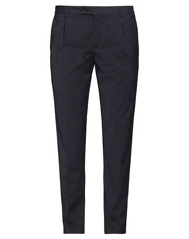 GREY DANIELE ALESSANDRINI Casual trouser Midnight blue 50% Wool, 30% Polyester, 18% Viscose, 2% Elastane
