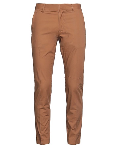 GREY DANIELE ALESSANDRINI Casual trouser Brown 100% Cotton
