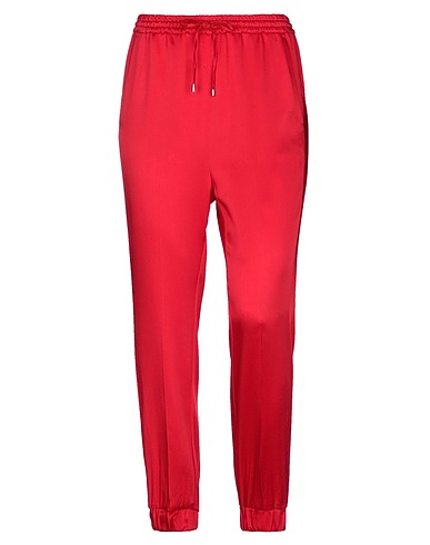 TWINSET Casual pants Red 71% Acetate, 29% Viscose