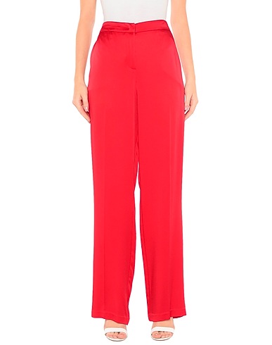 TWINSET Hosen Rot 71% Acetat, 29% Viskose, Perlmutt