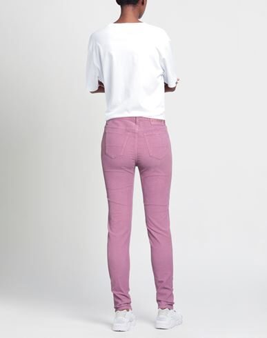 Shop P_jean Woman Pants Mauve Size 27 Cotton, Elastane In Purple