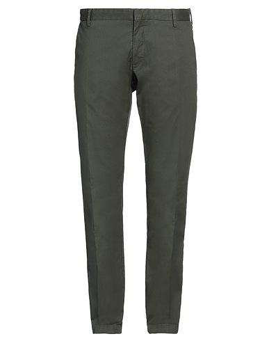 AT.P.CO Casual pants Dark green 98% Cotton, 2% Elastane