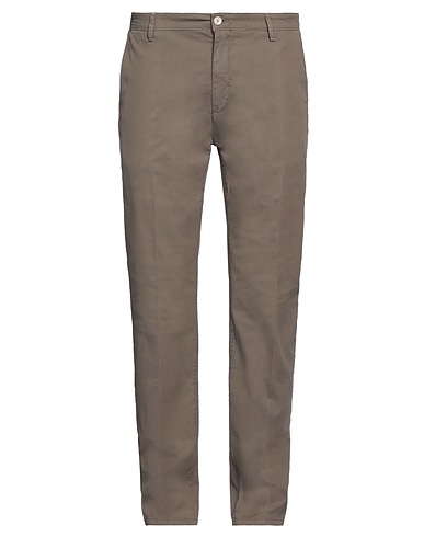 YAN SIMMON Casual trouser Khaki 98% Cotton, 2% Elastane