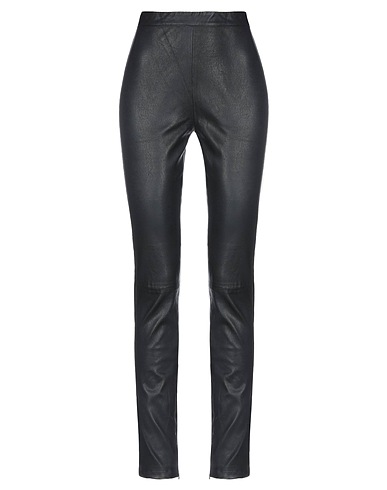 MAJE Casual pants Black Lambskin