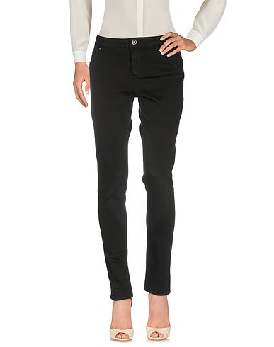MY TWIN TWINSET Casual pants Black 88% Cotton, 10% Polyester, 2% Elastane