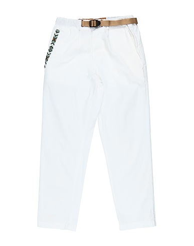 WHITE SAND Casual trouser White 97% Cotton, 3% Elastane