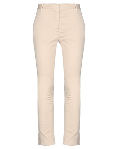 MERCI ITALIA Casual pants Beige 97% Cotton, 3% Elastane