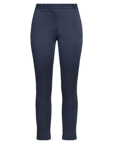 Merci .., Woman Pants Midnight Blue Size 4 Cotton, Elastane In Dark Blue